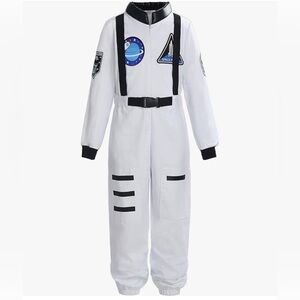 White Astronaut Costume with Black Accents